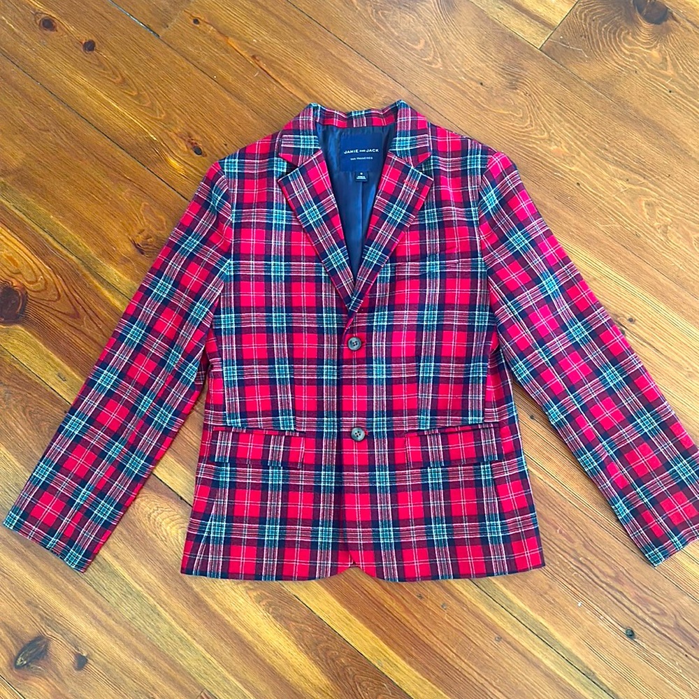 Janie and Jack boys tartan blazer